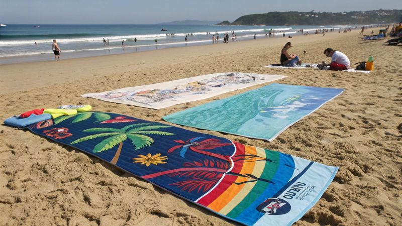 custom logo beach towels branding