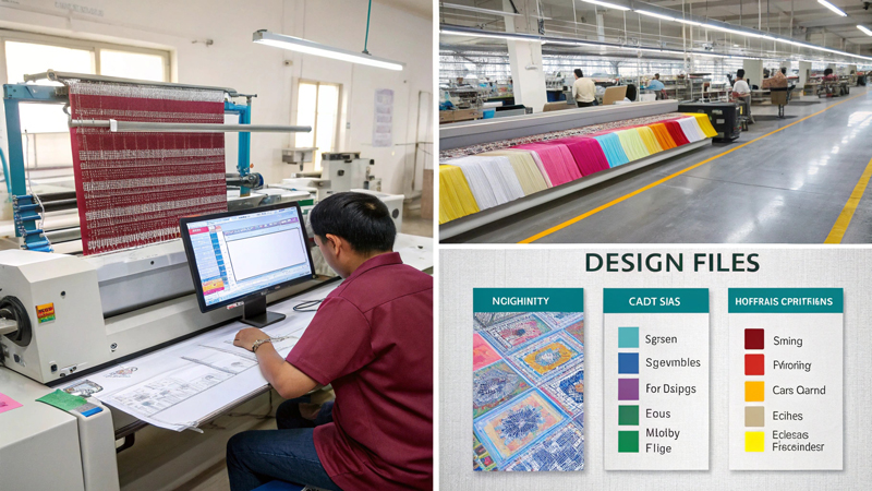 production process custom towels