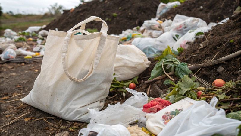 disposing cotton tote bags