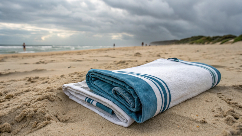 beach towel with features