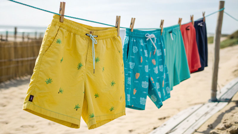 Chlorine resistant beach shorts techniques