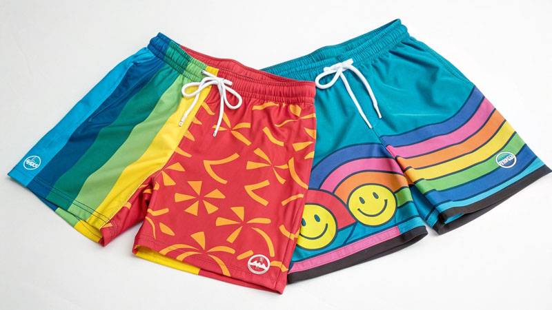 Color psychology custom beach shorts