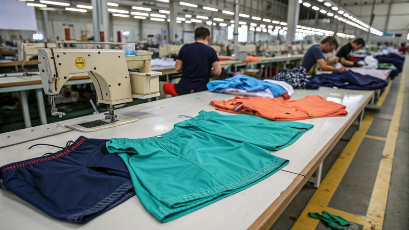 High volume defect risks in beach shorts manufacturing