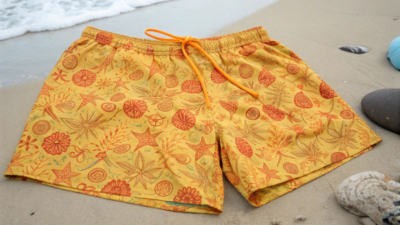 Full-print challenges beach shorts