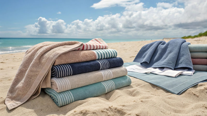 various beach towel fabrics comparison