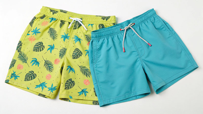Digital sampling and design approval couple beach shorts