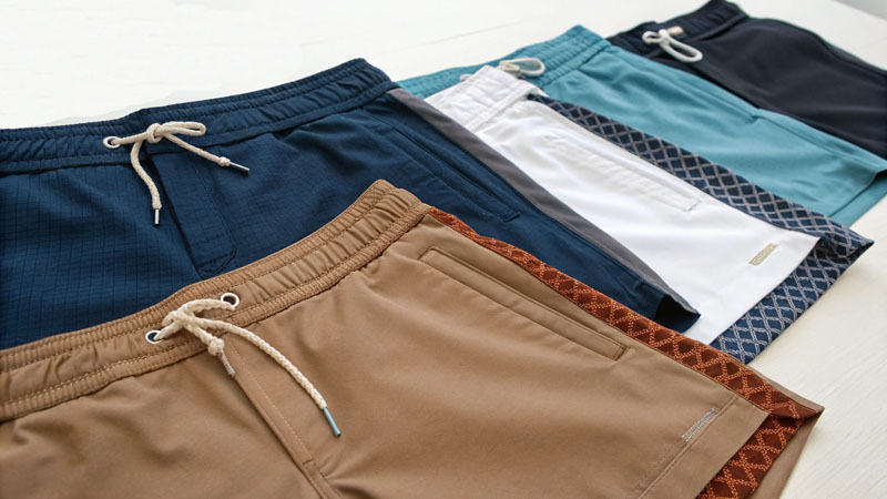 Fabric choices edge reinforcement beach shorts