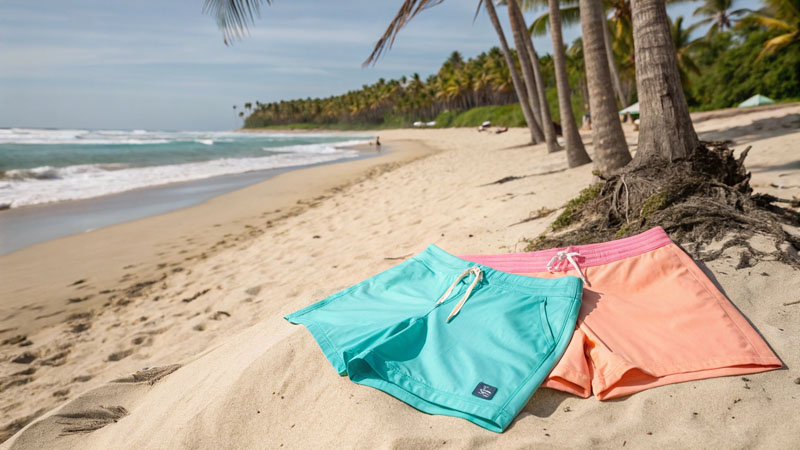 Digital communication partial delivery beach shorts