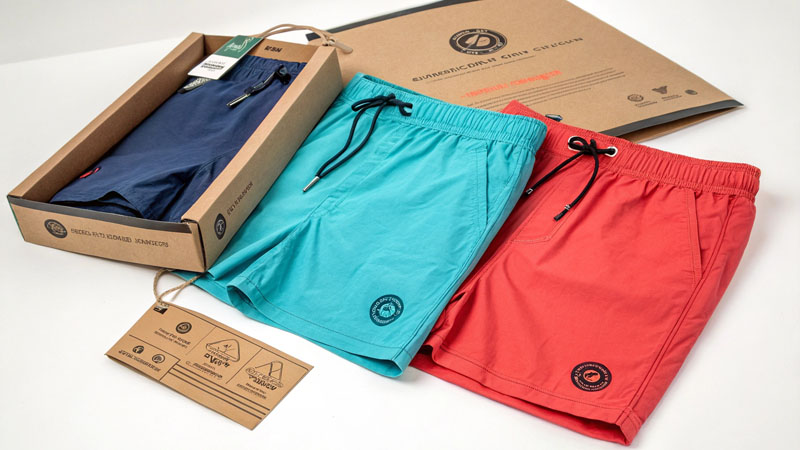 Eco-friendly packaging premium beach shorts