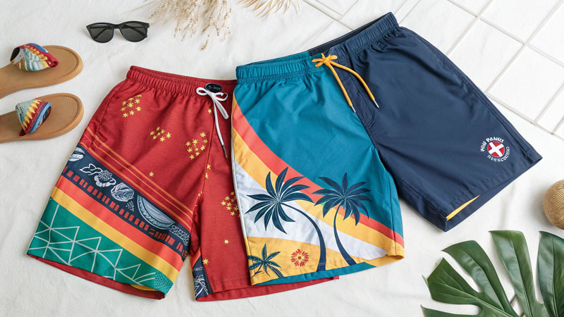 Campaign integration custom beach shorts
