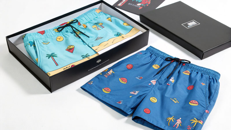 Limited edition packaging beach shorts
