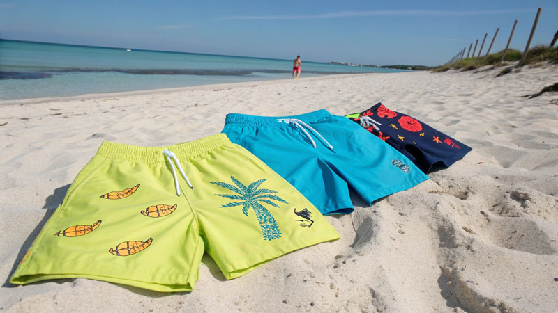 Personalization options custom event beach shorts