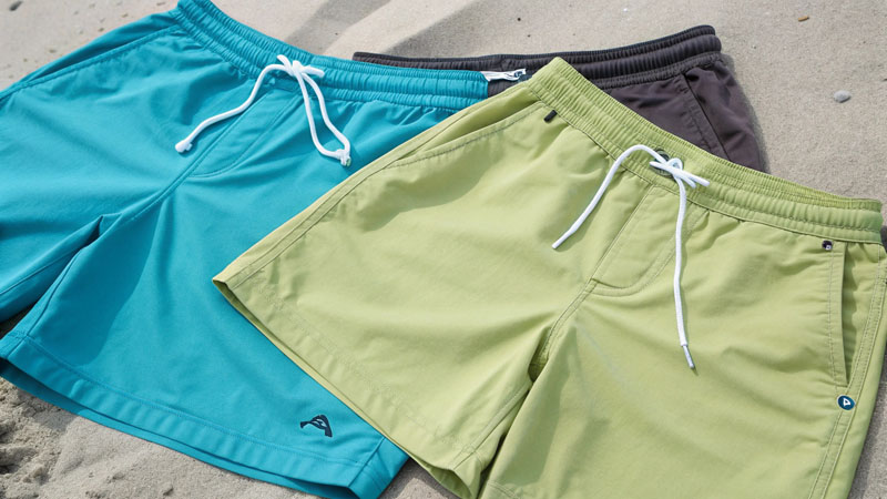 Durability and eco print beach shorts