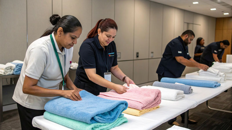 staff training in towel quality control
